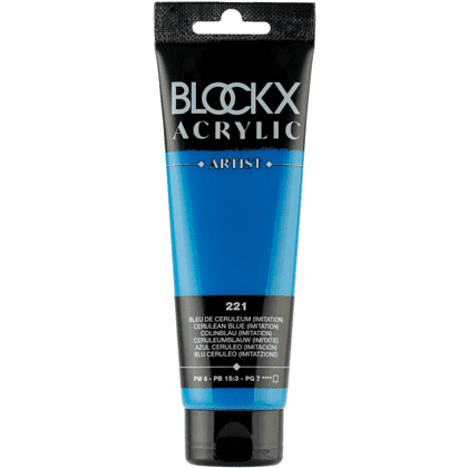 Краски акриловые "Blockx", 221 церулеум, 120 мл