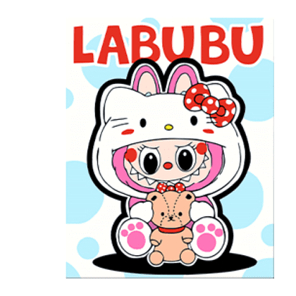 Картина по номерам "Labubu Hello Kitty"