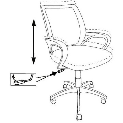 Кресло для персонала Бюрократ "CH-695NLTSL", сетка, ткань, металл, черный - 6