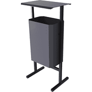 Урна уличная для мусора СТАНДАРТ, 35 л, металл, серый