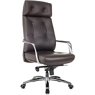 Кресло для руководителя Бюрократ DAO, кожа, коричневый