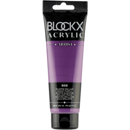 Краски акриловые "Blockx", 906 пурпурный яркий, 120 мл