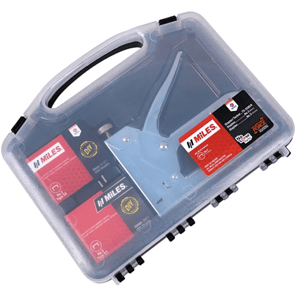 Набор инструментов Miles "5585KM3-D8-D10", степлер скобозабивной + скобы - 2