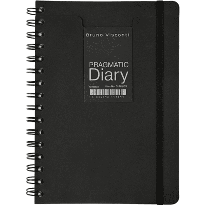 Ежедневник недатированный "Pragmatic", А5, на гребне, черный - 2