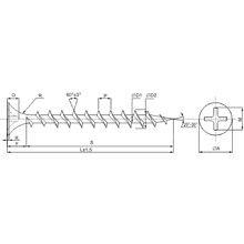 Саморез 3.5х16 мм для монтажа ГКЛ к дереву, фосфат, 1000 шт