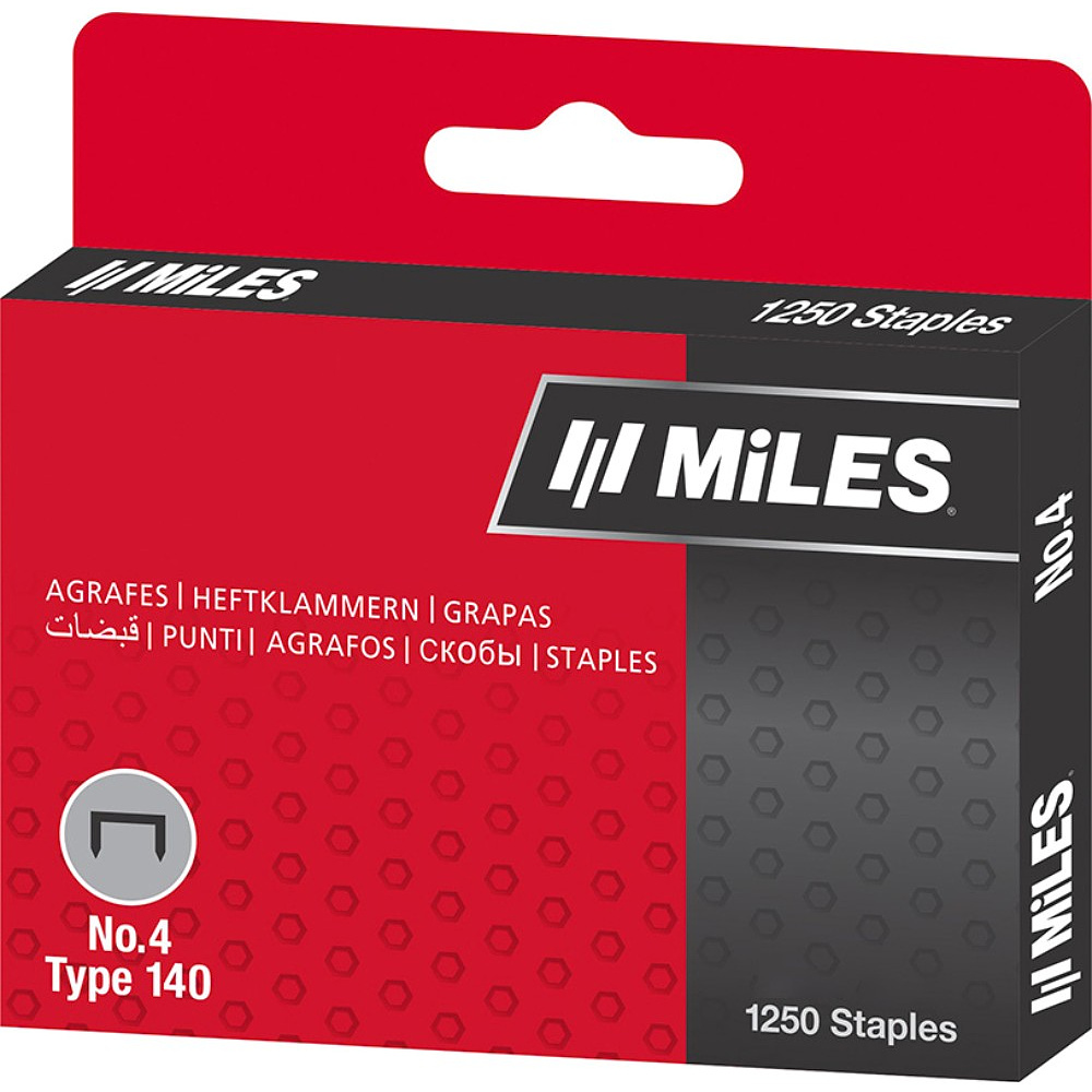 Скоба Miles №4, 10 мм, 1250 штук