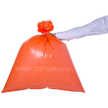 Мешки для мусора Ромашка Стандарт, 60 л, ПВД, 25 мкм, 60х68 см, 10 шт/рулон, оранжевый, с завязками