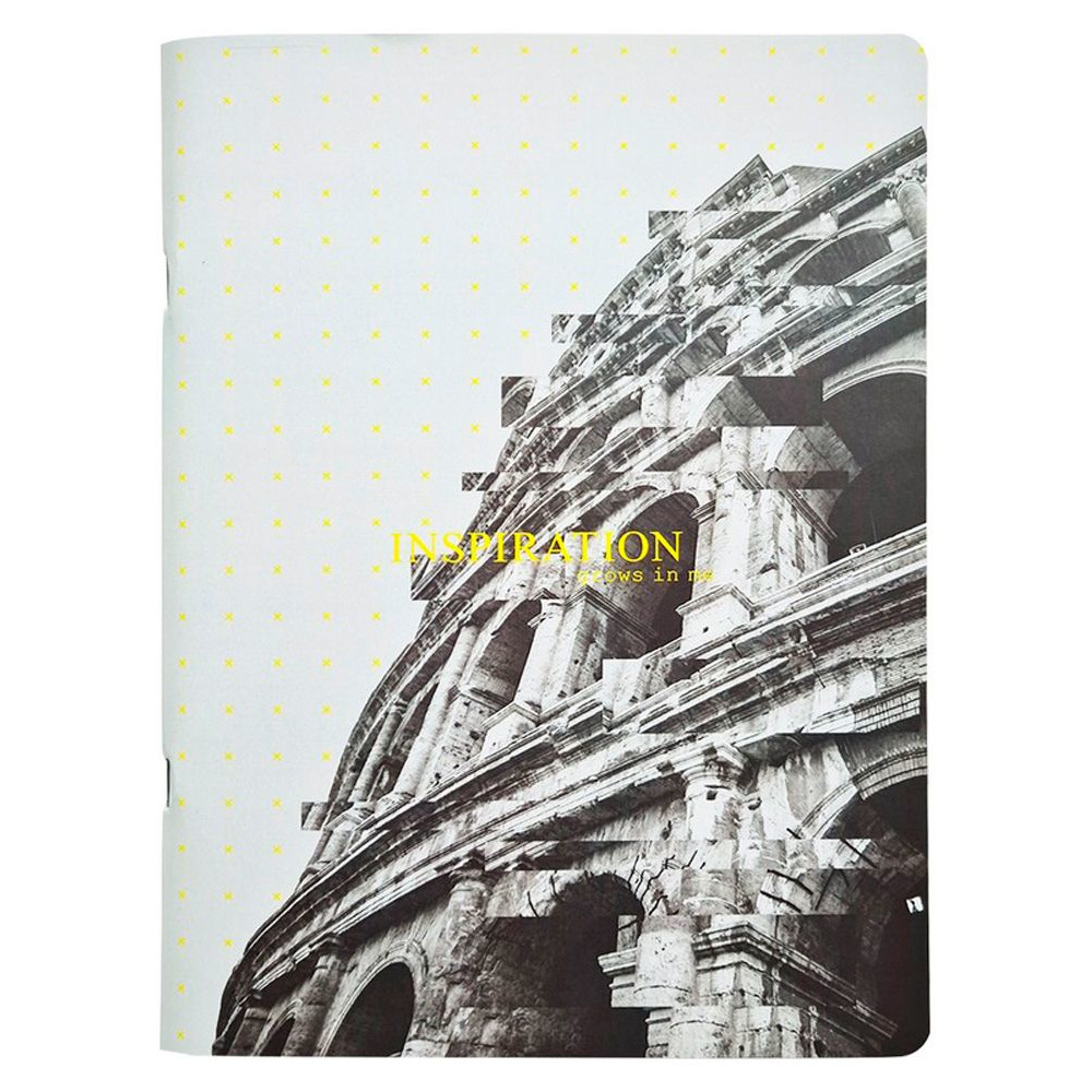 Тетрадь "Inspiration Колизей", А4, 40 листов, клетка, разноцветный
