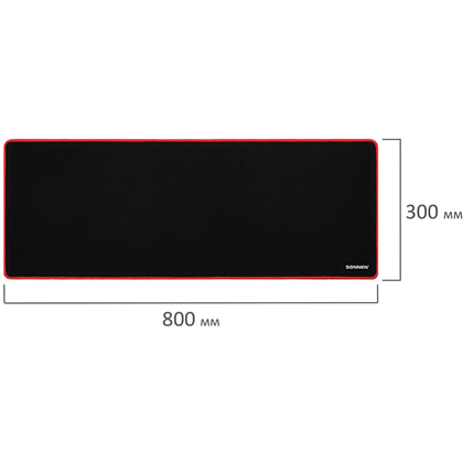 Коврик для мыши "Black Titan XL", 800х300х3 мм, ткань, черный - 6