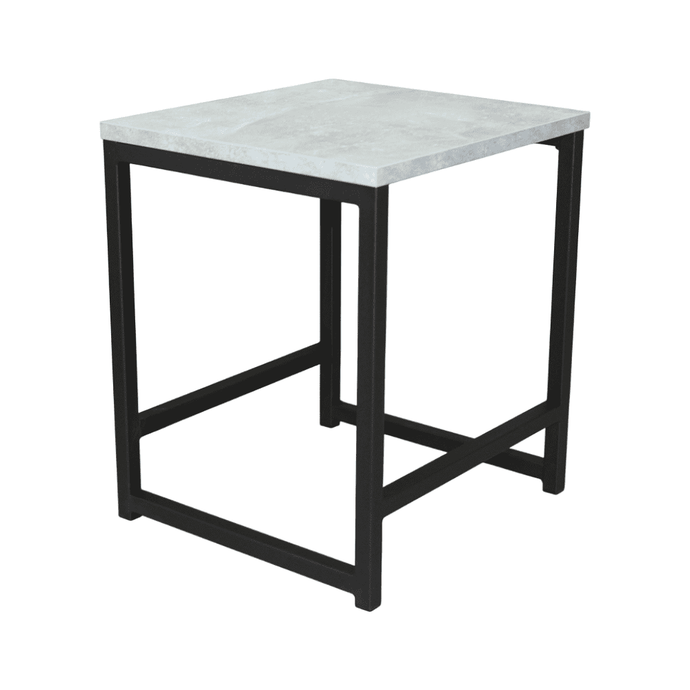 Табурет RION ALLERD, металл, ЛДСП, черный муар, Бетон