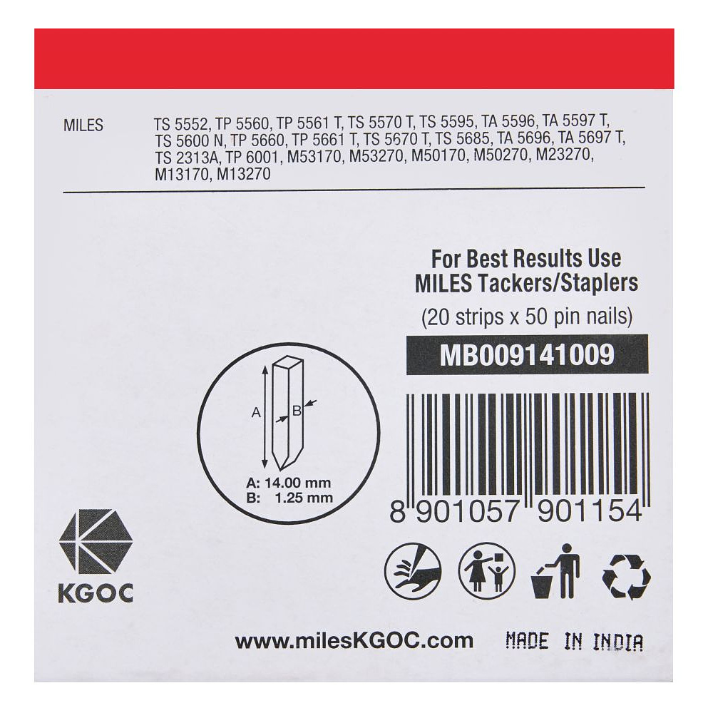 Скоба №9 "Miles", 14 мм, 1000 шт - 3