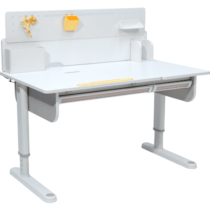 Комплект Ergosmart ученический Caravel: стол регулируемый Caravel, полка с подставкой для книг Wooden space