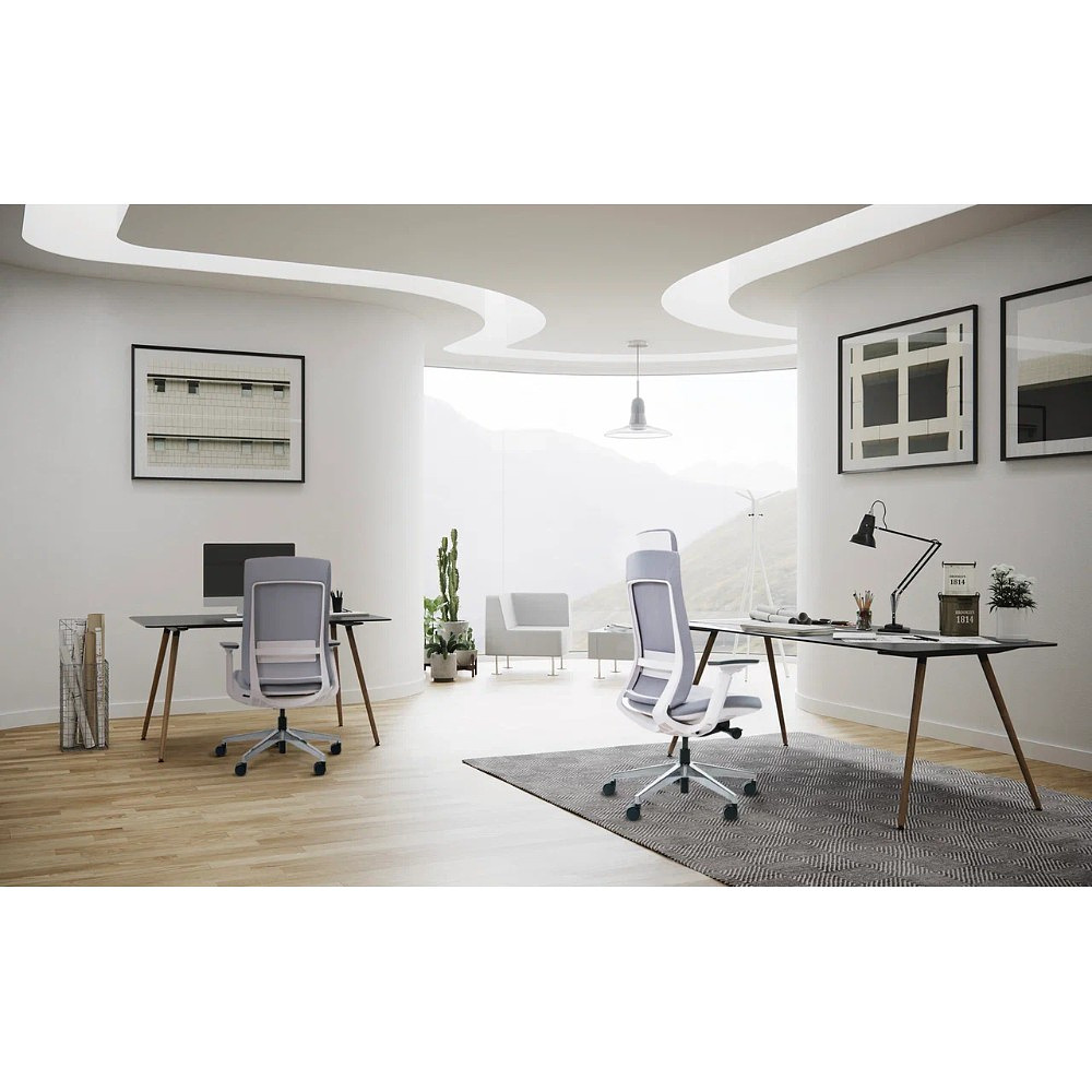 Кресло компьютерное SitZone E-VL002A, сетка, ткань, пластик, черный - 8