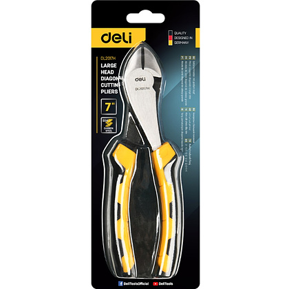 Бокорезы "Deli", 180 мм, усиленные, черный, желтый - 2