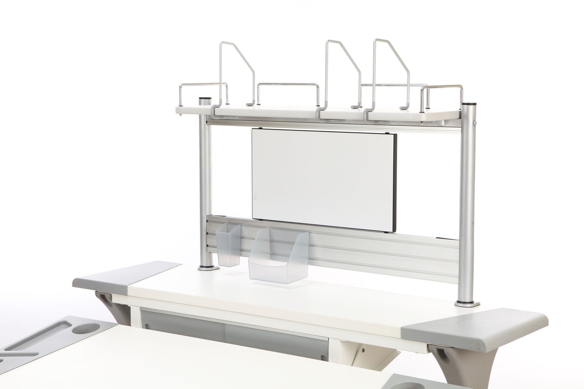 Полка Comf-Pro MINI SMART задняя, 840х620х240 мм, дуб белый, c доской белой - 2