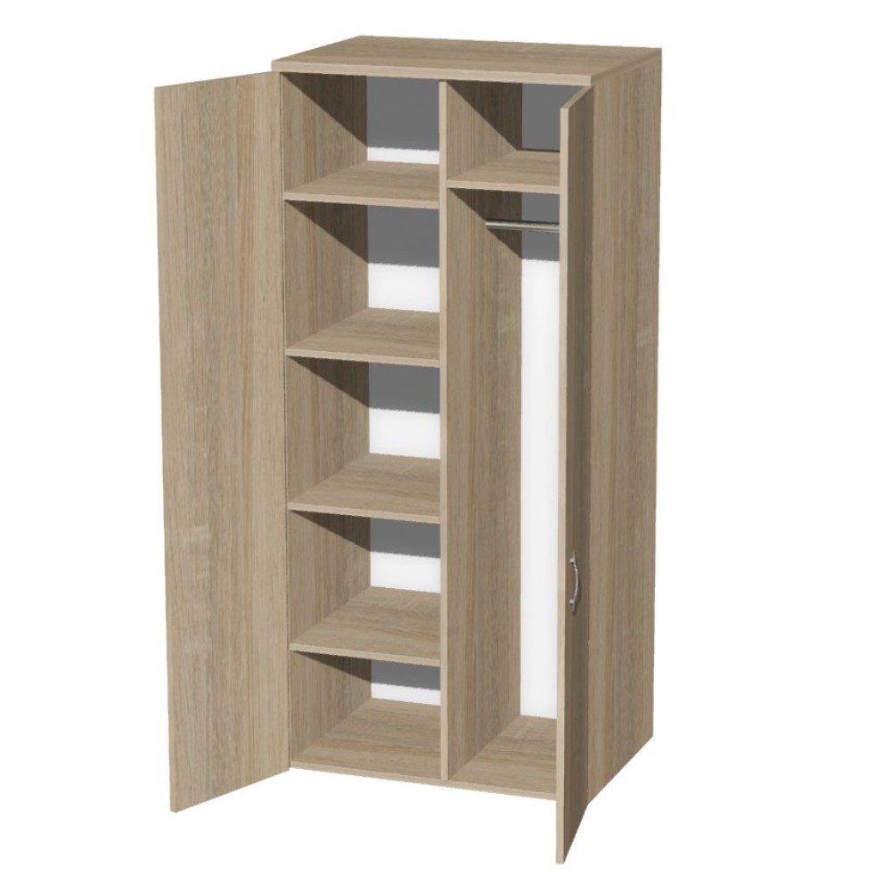 Коллекция Макси шкаф М07 с перегородкой и полками, 800x580x1780 мм