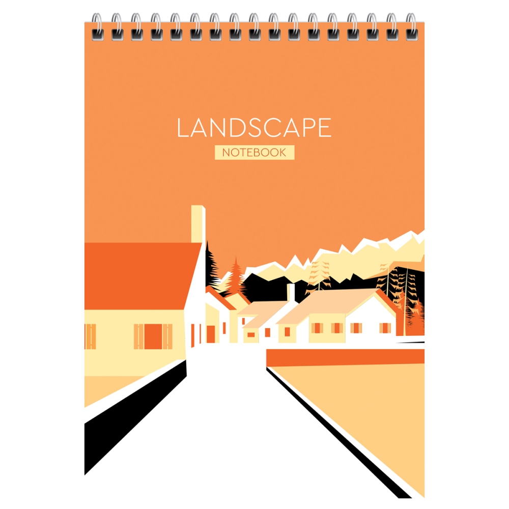 Блокнот "Landscape", А5, 80 листов, клетка, ассорти  - 2