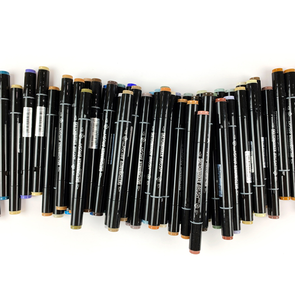 Маркер перманентный двусторонний "Sketchmarker Brush", BG13 песчаник - 4