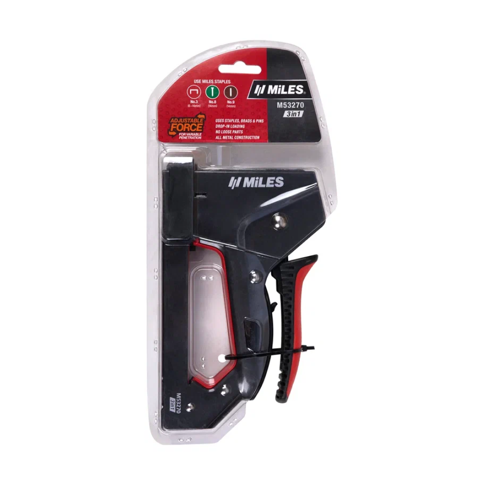 Пистолет скобозабивной MILES "M53270/T" 3-в-1