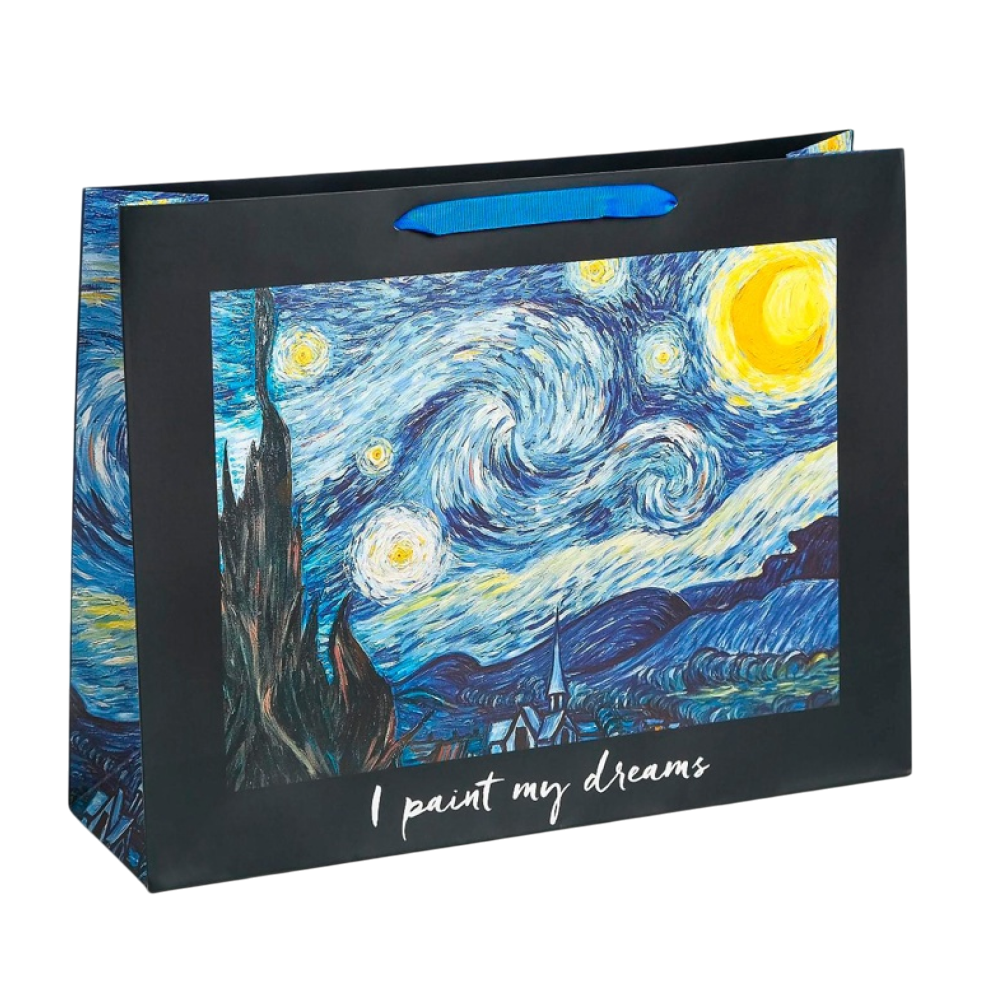 Пакет бумажный подарочный "I paint my dream", 27х23х11,5 см