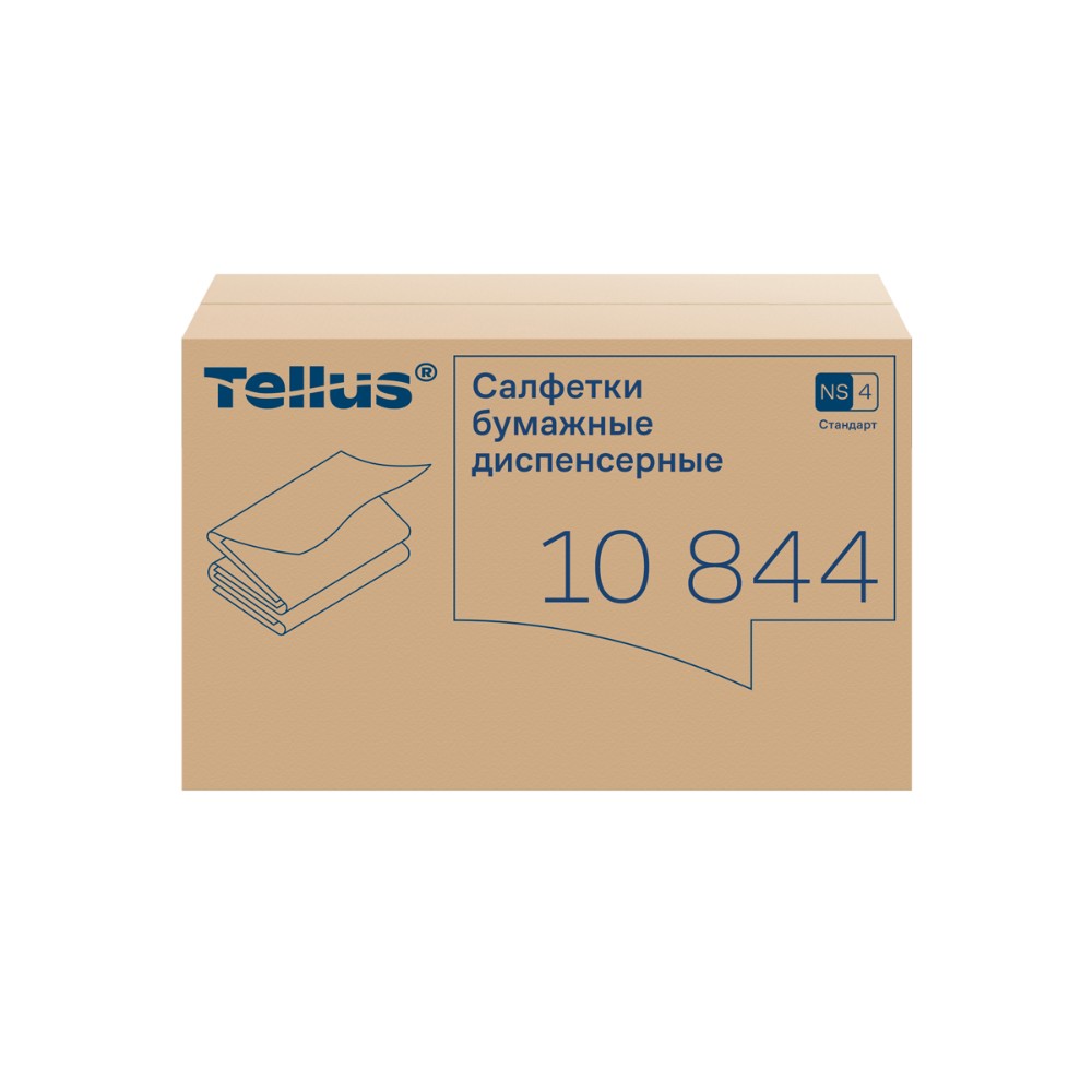 Салфетки Tellus Стандарт NS4, для диспенсера, 200 листов, 2 слоя, белый - 3