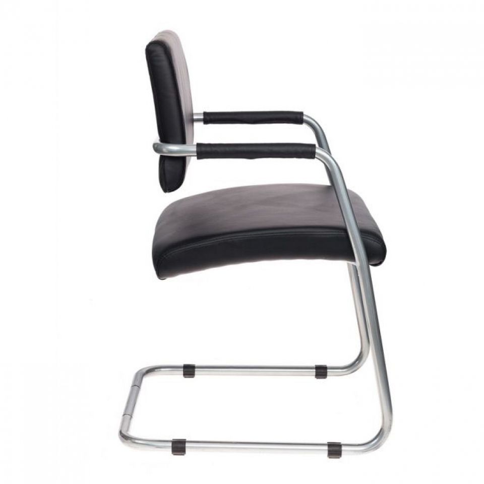 Кресло на полозьях "Бюрократ CH-271-V", кожзам, металл, черный - 3