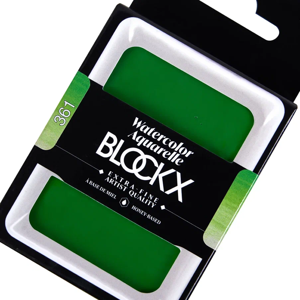 Краски акварельные "Blockx. Giant pan", 361 травяной зеленый, 18 мл., кювета - 3