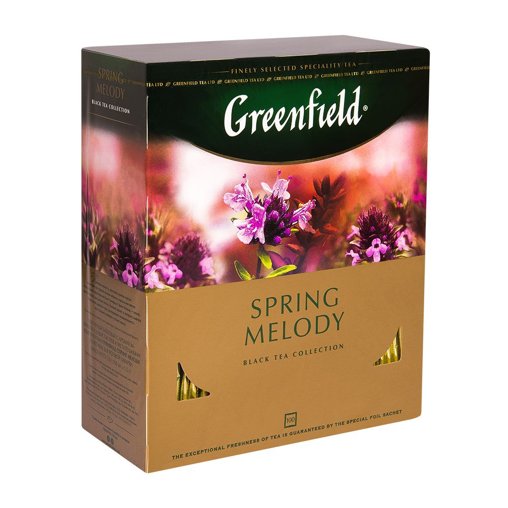 Чай "Greenfield" Spring Melody, 100 пакетиков 2г, черный