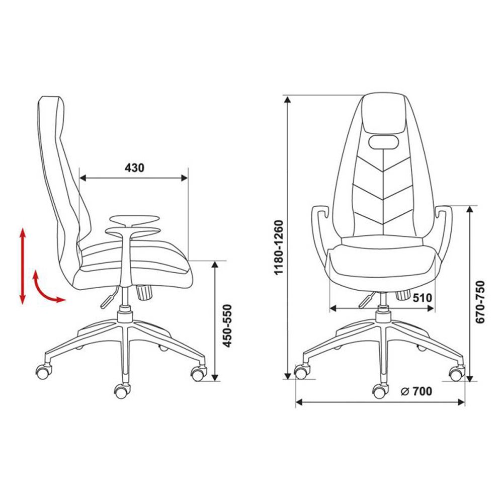 Кресло для руководителя "Бюрократ ZEN", кожа, алюминий, коричневый - 6
