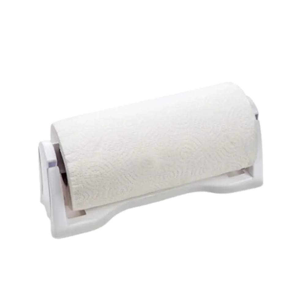 Держатель для бумажных полотенец, пластиковый, снежно-белый