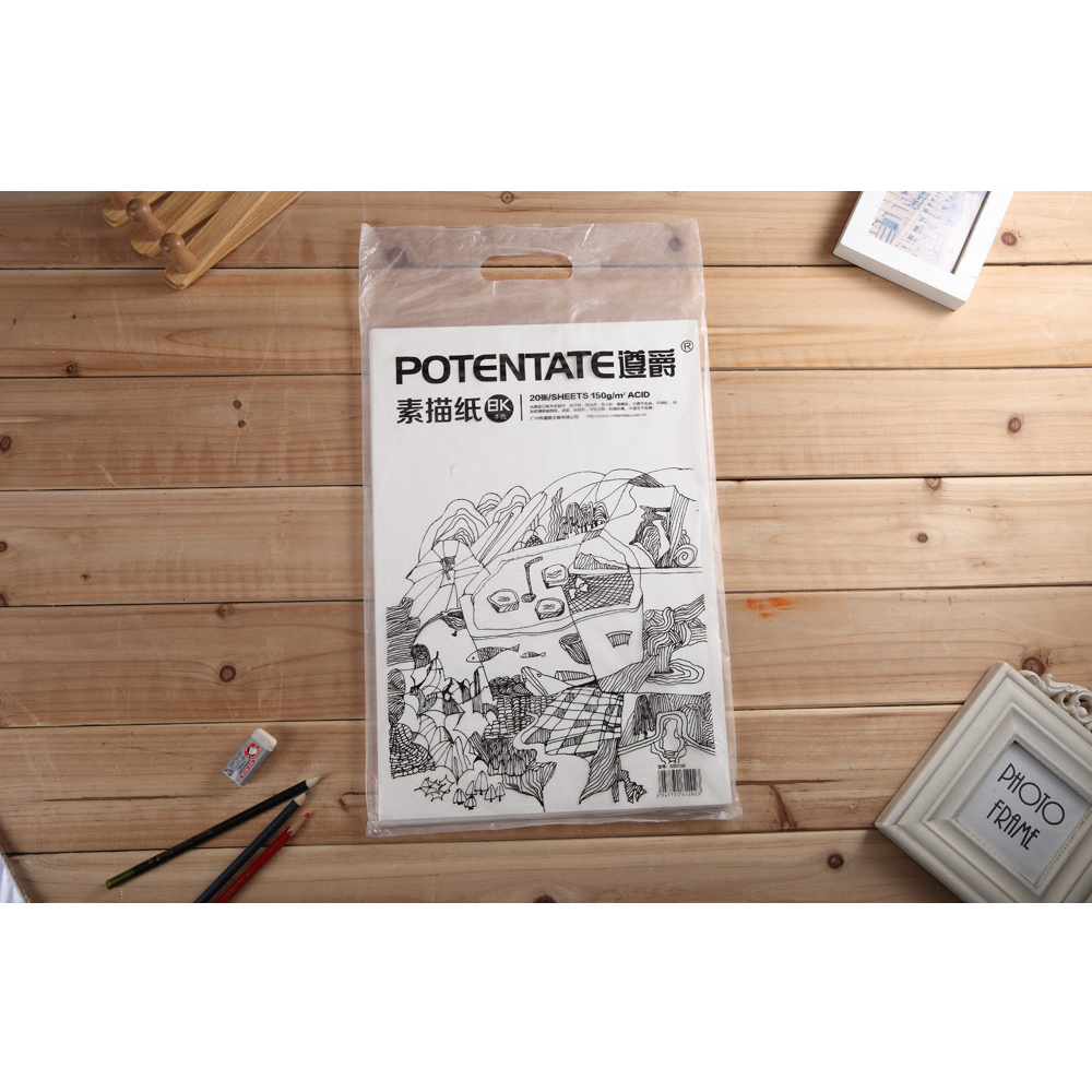 Бумага для рисования "Potentate", 180 г/м2, 78.7х109.2 см, натуральный белый - 2