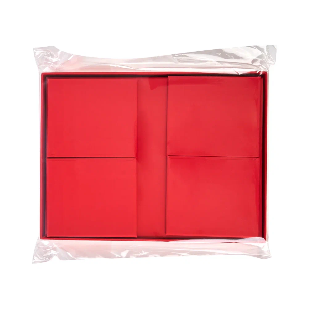 Коробка картонная, 220х160х95 мм, красный - 10