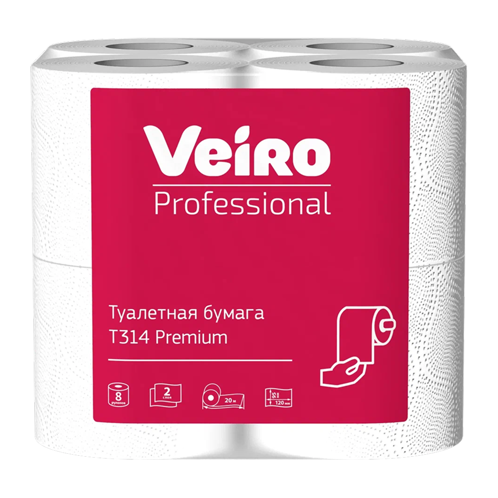 Бумага туалетная Veiro Professional Premium, 6 рулонов