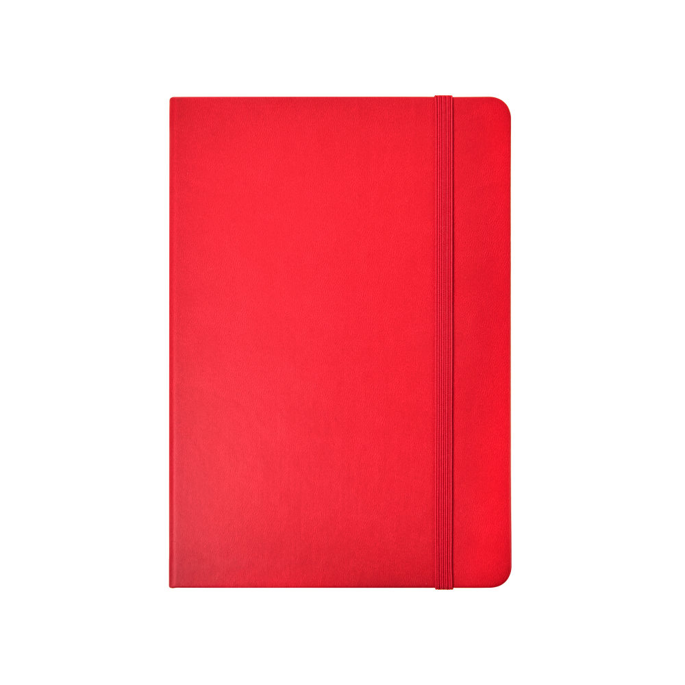 Блокнот "A5-001", А6, 80 листов, на резинке, красный