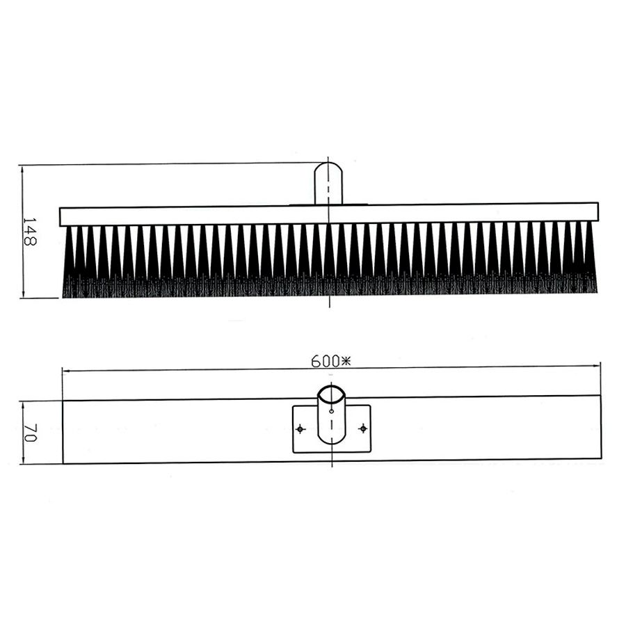 Щетка-швабра для пола бытовая деревянная, 60 см - 2