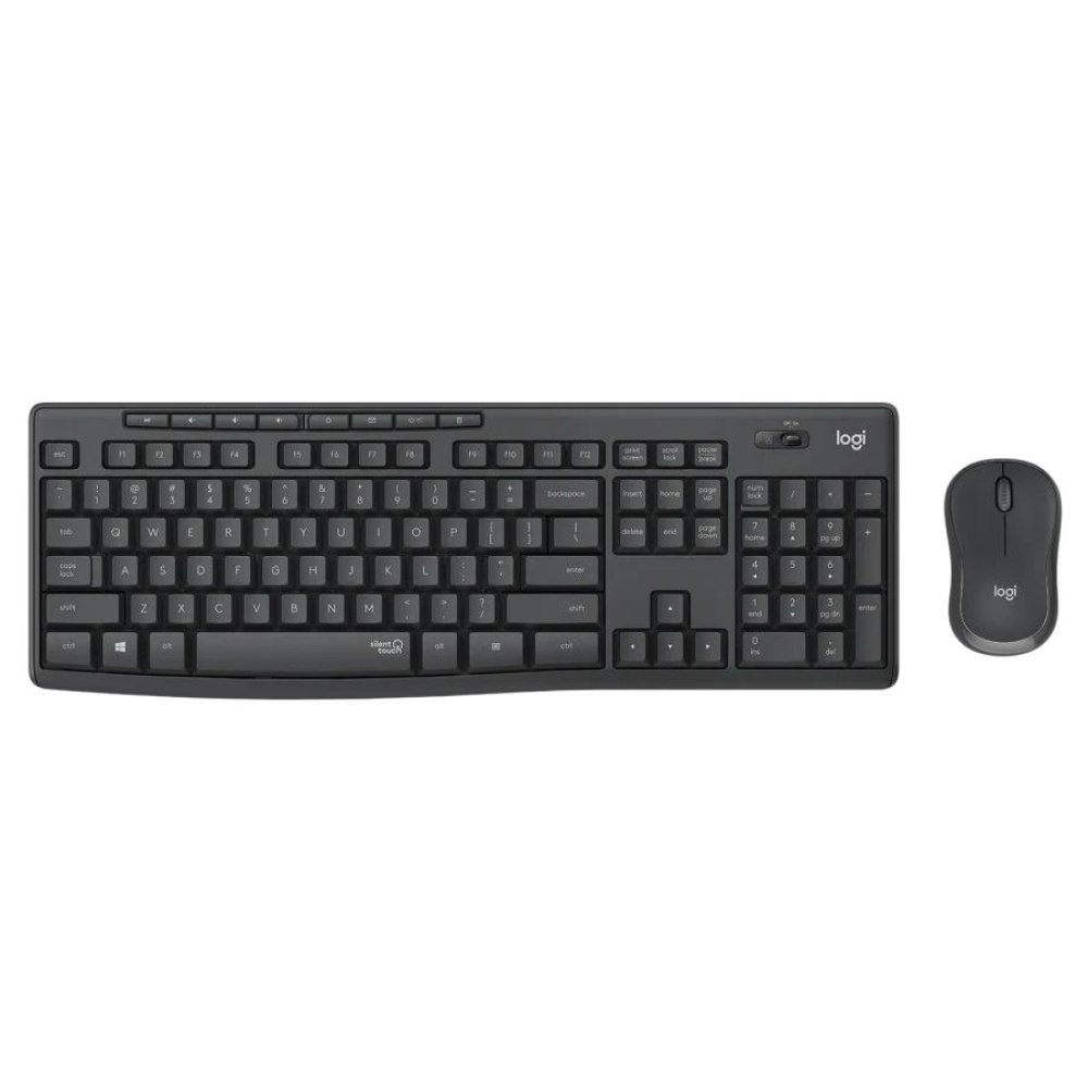 Клавиатура + мышь Logitech "MK295 Silent", беспроводная, черная 