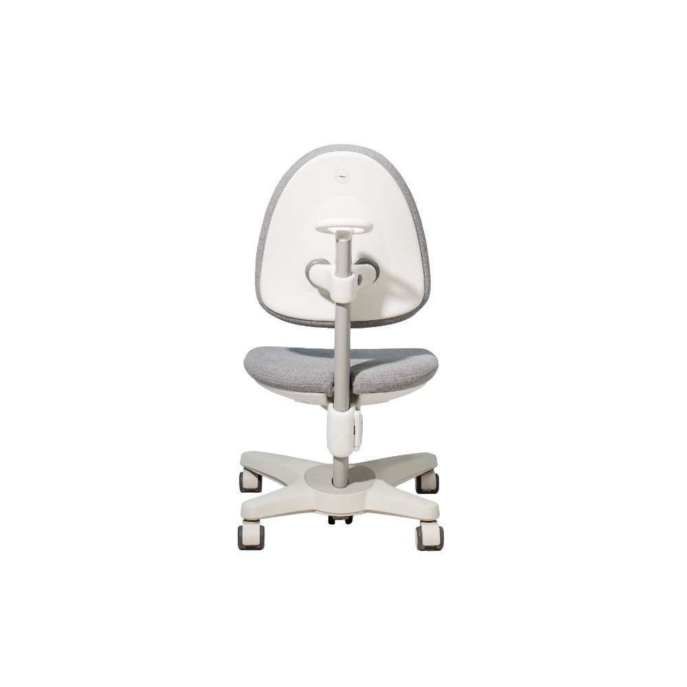 Кресло детское Ergosmart Maximus, ткань, серый, пластик, корпус белый, с чехлом "серебристый аллигатор" - 2