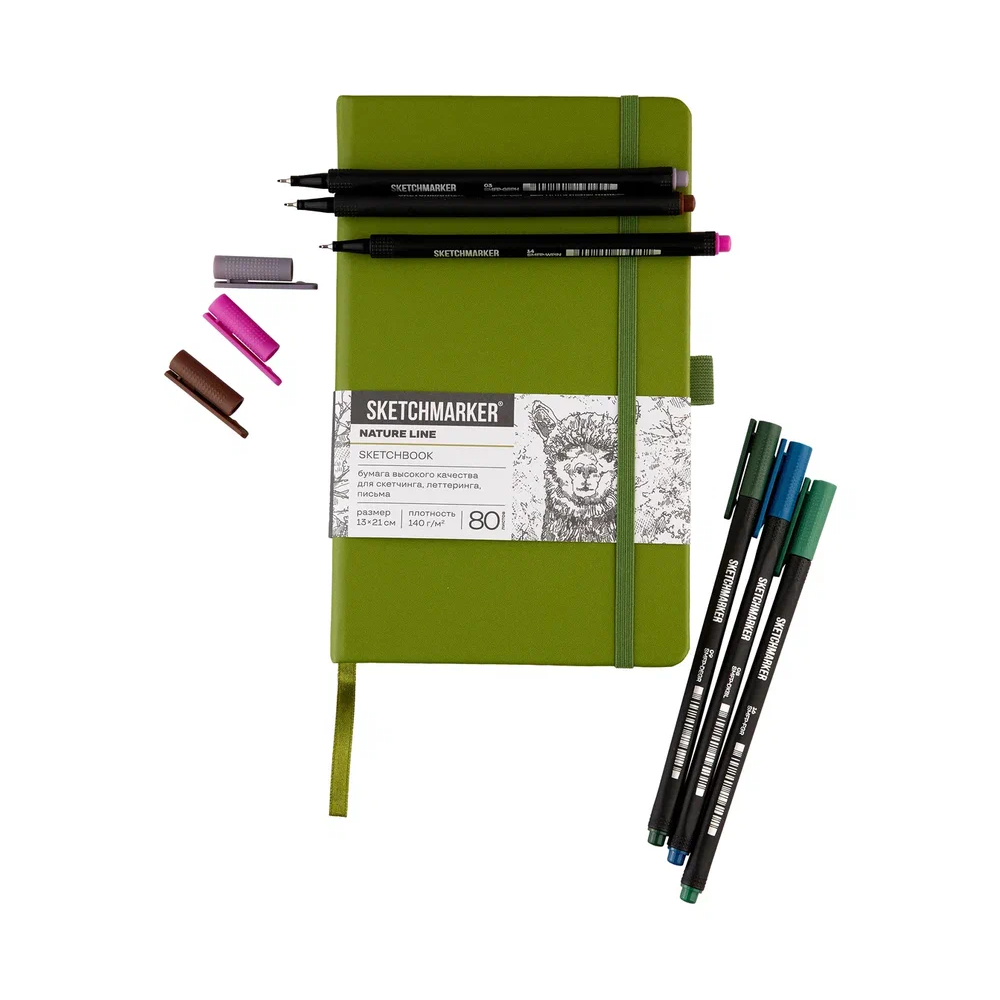 Ручка капиллярная "Sketchmarker Artist fine pen Intense", 6 шт. - 5