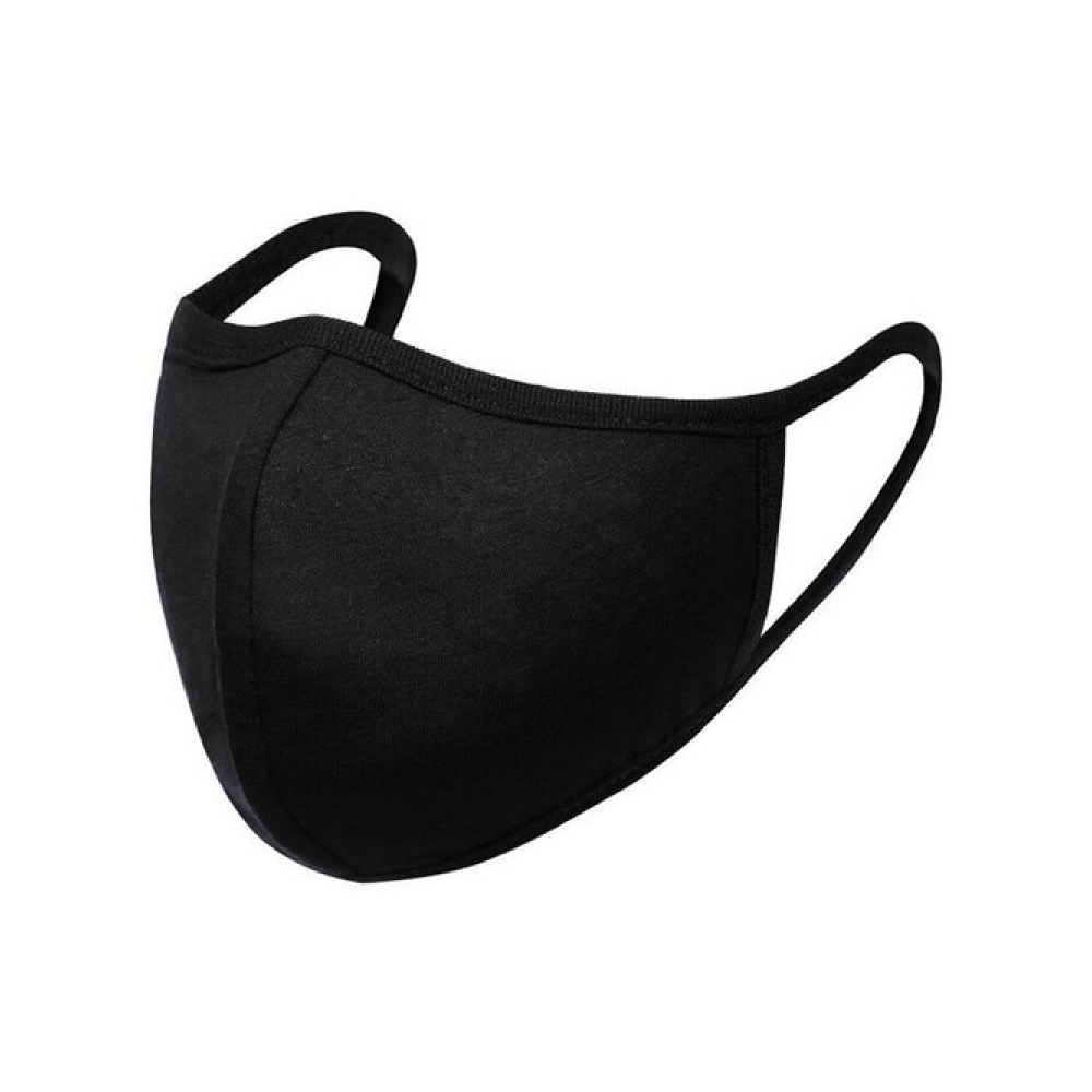 Маска защитная многоразовая двухслойная с бейкой, черный