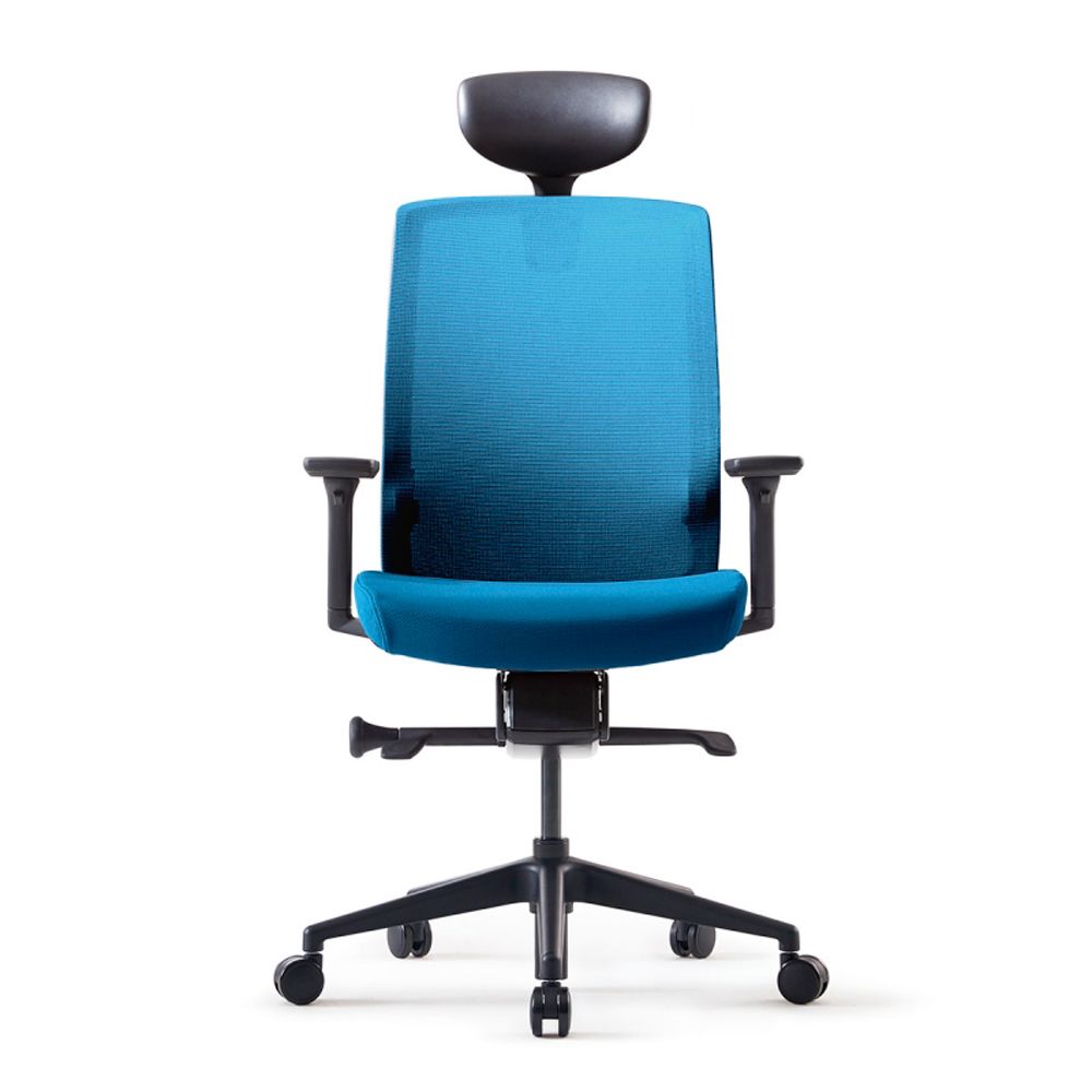 Кресло для руководителя BESTUHL "J1", сетка, ткань, пластик, синий  - 2