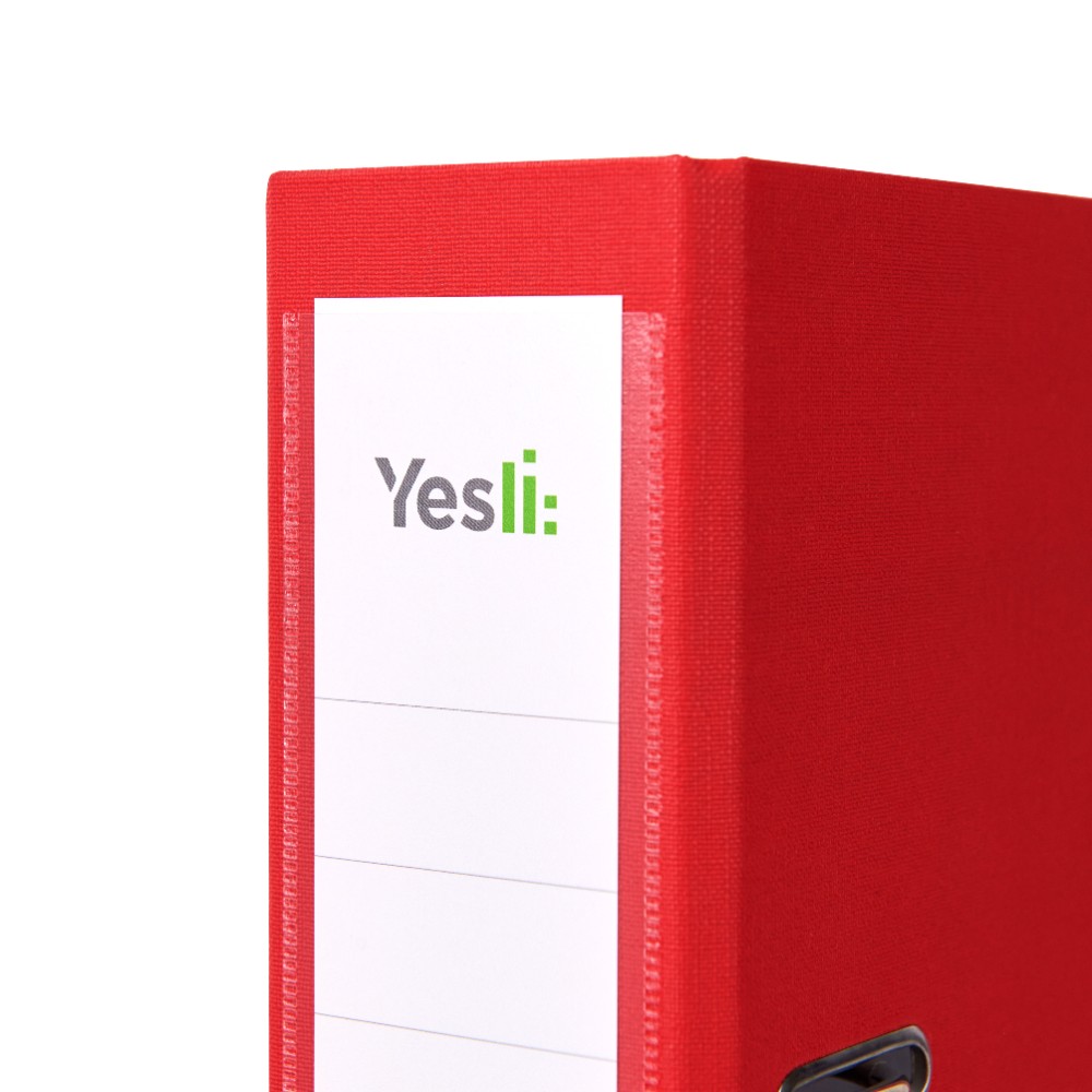 Папка-регистратор "Yesli:", А4, 75 мм, ПВХ Эко, красный - 3