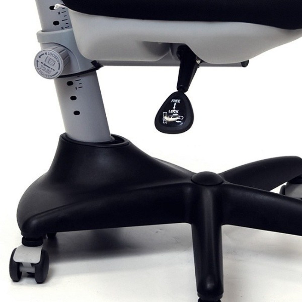 Кресло детское Comf-Pro С3 317 Chair, пластик, ткань, серый, пластик, корпус черный, серый, с чехлом салатовым - 3