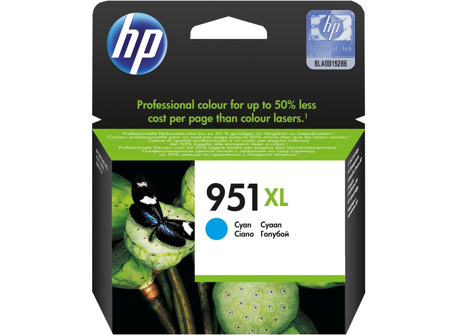 Струйный картридж увеличенной емкости HP "951XL", 1500, голубой