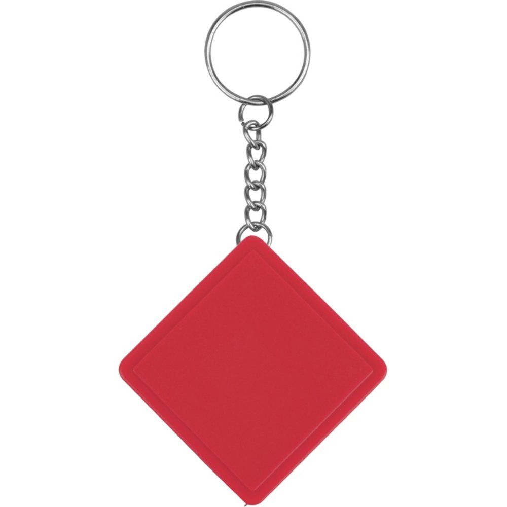 Брелок-рулетка "Дюйм", красный, серебристый - 3