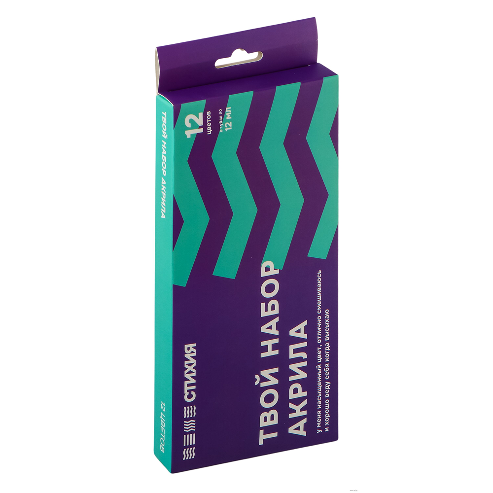 Краски акриловые "Стихия", 12 цветов