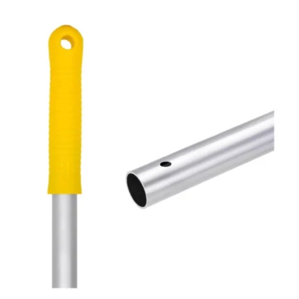 Ручка для МОПа алюминиевая, 130см, d=22мм, желтый