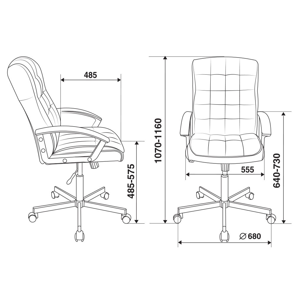 Кресло для руководителя Бюрократ CH-823AXSN, экокожа, черный, металл - 7
