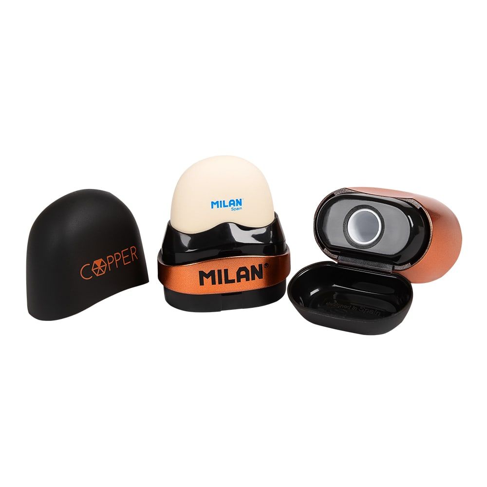Ластик-точилка Milan "Capsule copp", 1 отверстие, без контейнера - 2