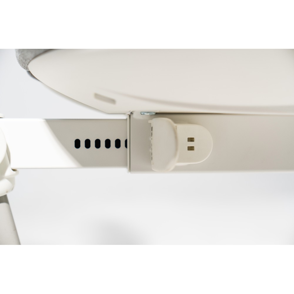 Кресло детское Ergosmart Maximus, ткань, серый, пластик, корпус белый, с чехлом "серебристый аллигатор" - 11