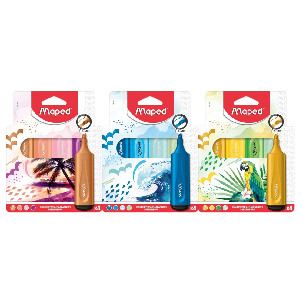 Набор маркеров текстовых Maped "Fluo Peps", 4 шт
